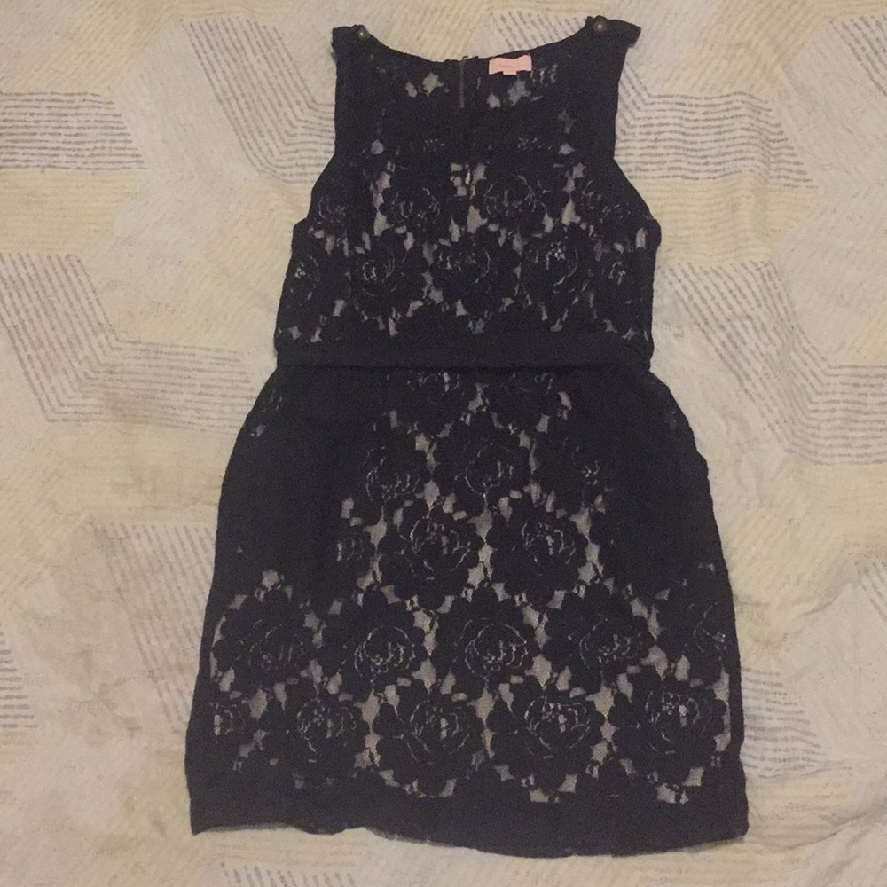 Black lace-like dress